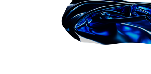 Elegant abstract background featuring flowing blue satin. The fabric has a glossy sheen with highlighted reflections, perfect for creative proje