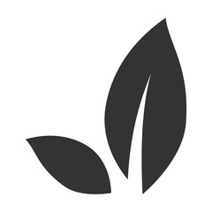 Ecology leaves icon dark grey color