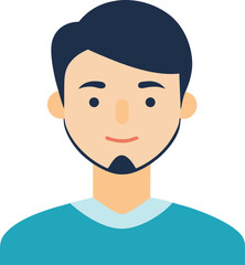 Minimalist flat vector avatar collection people face illustration scalable eps icon