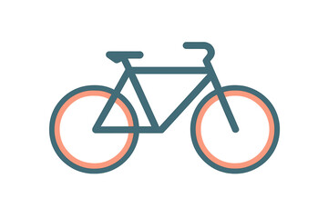 Obraz premium Minimalist icon of a bicycle for transportation and cycling activity