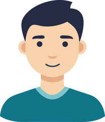 Minimalist man avatar vector illustration flat design scalable eps graphic