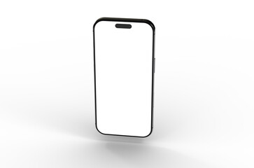 High-quality image of a modern smartphone with a blank screen, perfect for app presentations or website mockups.