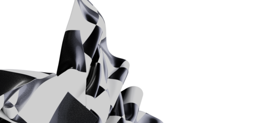 Dynamic checkered flag fabric, perfect for speed, racing, competition themes. High-resolution image.