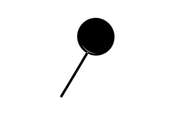 Illustration of a black lollipop art on transparent background silhouette