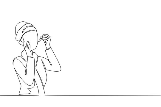 Continuous one line drawing a woman wearing a towel robe doing facial treatment. Drop and spread facial serum. Beauty. National Skincare Education Day. Single line draw design vector illustration