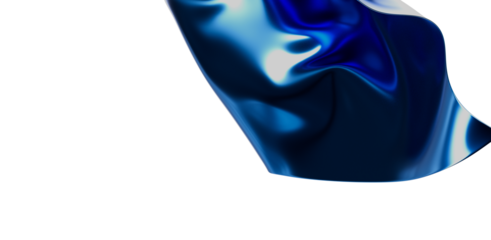 Dynamic and artistic image showing fluid, abstract blue water-like shapes against a white background. Perfect for backgrounds and designs.