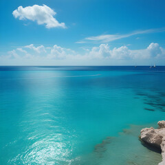 Obraz premium View of a crystal clear blue sea