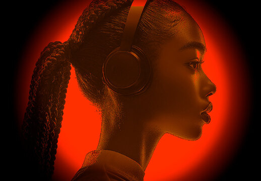 Red And Black Cinematic Backlight Glow Photo Effect