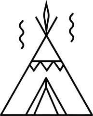 native american teepee camp with zentangle smoke  © SKShagor