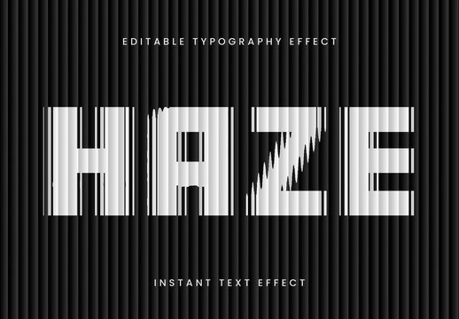 Reeded Glass Distorted Text Effect