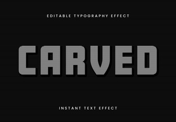 White And Black Reeded Text Effect Striped Engraved Font