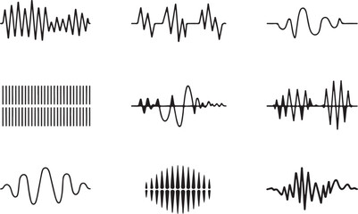 editable waveform pack for audio visuals oscilloscope patterns frequency analysis and acoustic projects