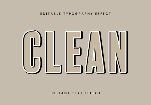 Beige And Black Simple Outlined Text Effect Minimal Bordered Font