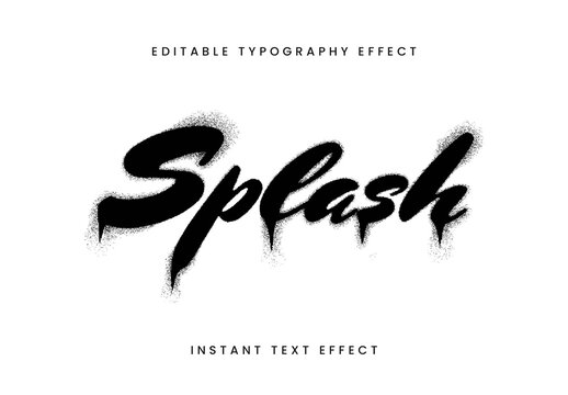 Black Liquid Spray Drip Text Effect Graffiti Script Font