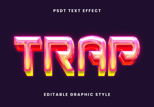Pink And Yellow Reggaeton Chrome Text Effect Futuristic 3D Font
