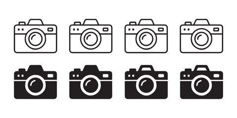 photography camera icons ui friendly set editable ai eps png jpeg files