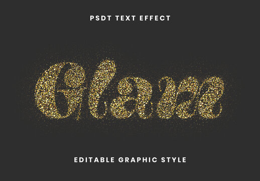 Golden Glitter Gold Text Effect Sparkling Luxury Font