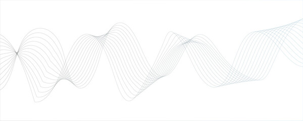 Abstract monochrome background with flowing wave lines with geometric mesh patterns. Futuristic energy sound waves technology curve flow wave. Curvs depth and motion technology.