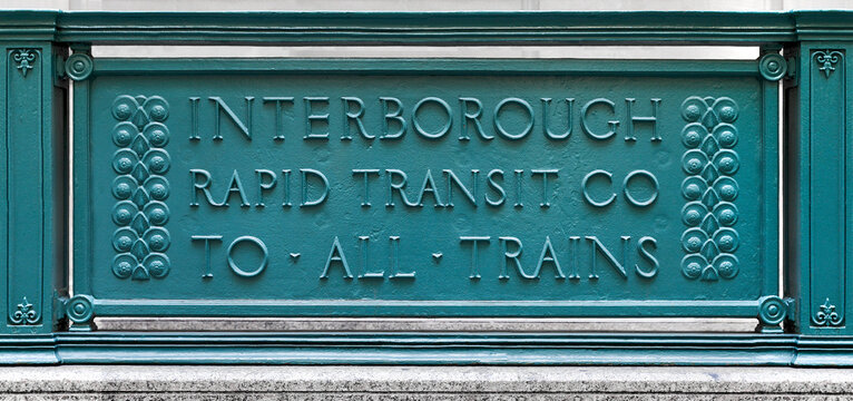 Sign interborough rapid transit co to all trains