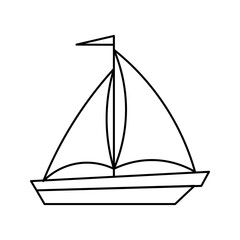  sailboat icon white on background