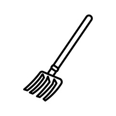  pitchfork sketch icon white on background