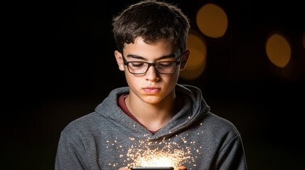 Team of professionals reviewing mobile analytics dashboards and graphs for successful digital advertising strategies in contemporary workspace