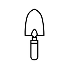 gardening trowel icon white on background