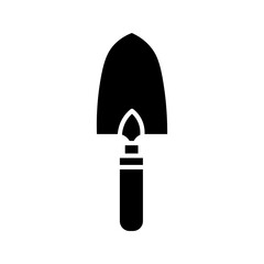 gardening trowel icon white on background