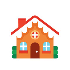 gingerbread house christmas icon vector art