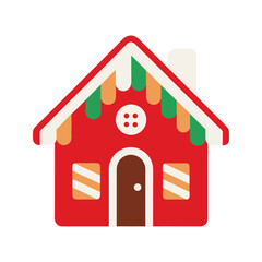 gingerbread house christmas icon vector art