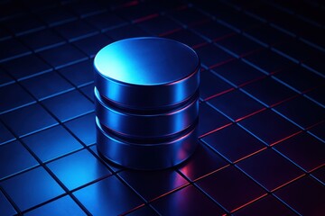 Data storage systems in futuristic environment technology showcase graphic design digital viewpoint