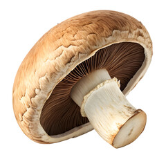 portobello mushroom, a single mushroom isolated on a white background