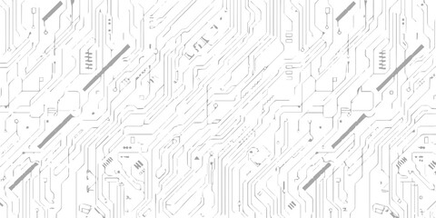 seamless printed circuit board pcb pattern vector background for technology projects and electronics design