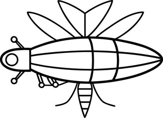 steampunk dragonfly airship coloring illustration vector illustration on transparent background