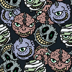 monster madball mummy eye dragon zombie halloween ghost cyclops