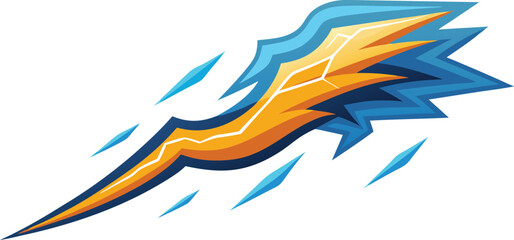 Obraz premium thunder lightning wave glowing spark.