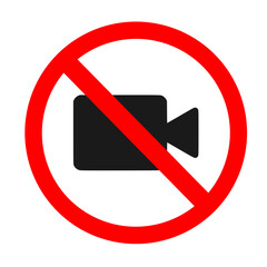No video icon,no video warning vector illustration