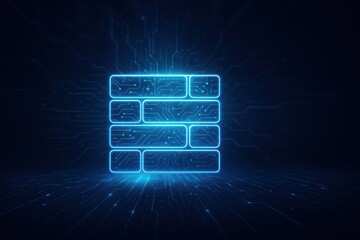 Digital circuit design virtual space graphic visual technology futuristic concept