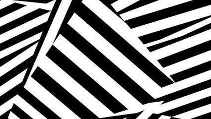 Abstract Black and White Geometric Pattern Background.