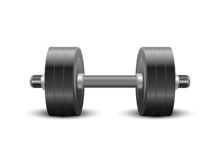 Realistic dumbbell for fitness and gym design projects
