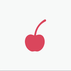 Obraz premium Silhouette Style Vector Cherry Logo Icon – Minimalist Black Fruit Symbol Design – Fresh Organic Food Emblem for Branding, Farm Products, Juice Labels, and Healthy Lifestyle Concepts