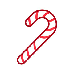 outline vector illustration of a candy cane icon vector art