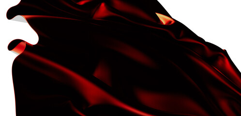 Obraz premium Luxury red silk fabric flowing. Elegant texture background. Perfect for design projects needing a rich, sophisticated feel.