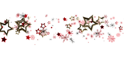 Beautiful Christmas themed illustration with golden stars and snowflakes. Perfect for holiday designs, greetings, and seasonal projects. Great f