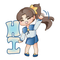 cute girl seeking assistance and solutions