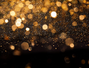 Luxury Black and Gold Christmas Background