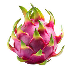 Dragon fruit isolated on transparent background for healthy eating and advertising