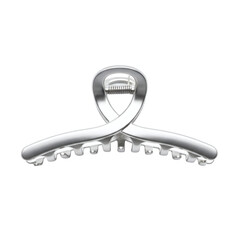 Silver metal hair claw clip accessory