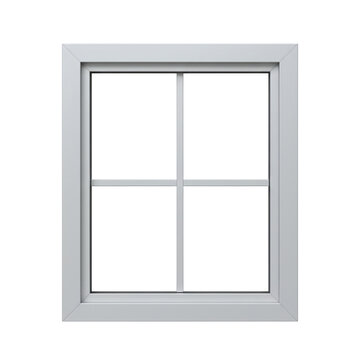 White window frame with four panes