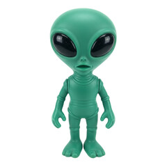 Green alien toy figure with big eyes